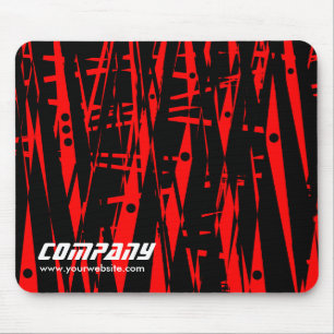 Abstract in Red and Black, Business Mouse Pad