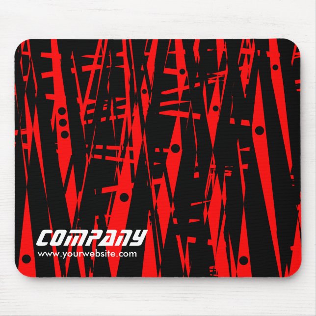 Abstract in Red and Black, Business Mouse Pad (Front)