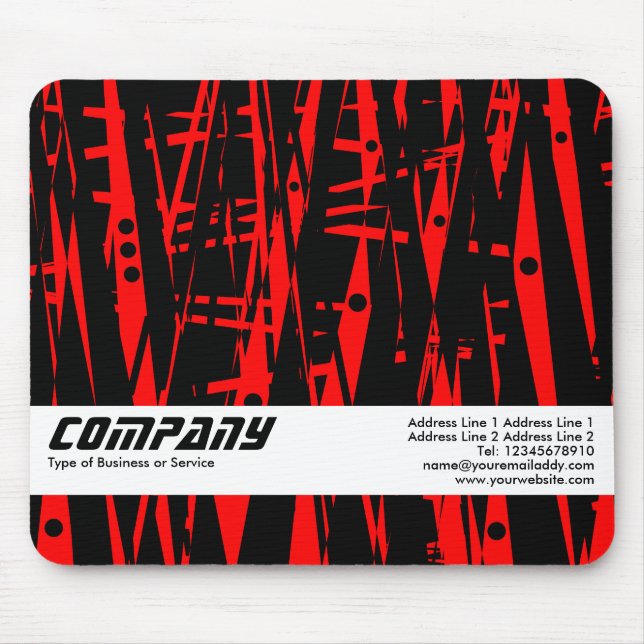 Abstract in Red and Black, Business Mouse Pad (Front)