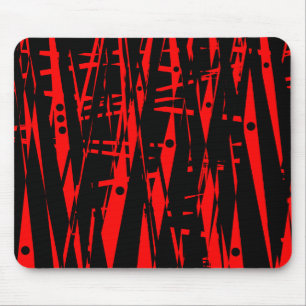 Abstract in Red and Black Mouse Pad