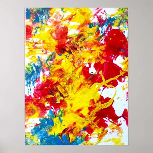 Abstract in Red Poster (Front)