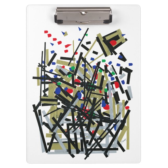 Abstract in Tape & Letterforms 1 Clipboard (Front)