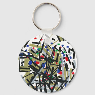 Abstract in Tape & Letterforms 1 Key Ring