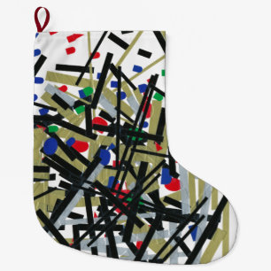 Abstract in Tape & Letterforms 1 Large Christmas Stocking