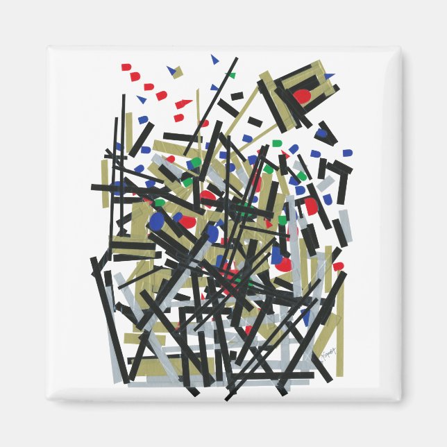 Abstract in Tape & Letterforms 1 Magnet (Front)
