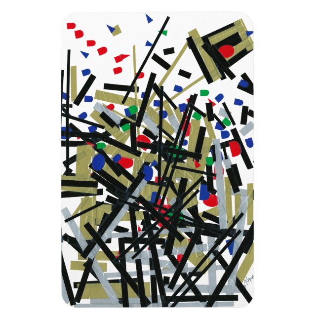 Abstract in Tape & Letterforms 1 Magnet (Vertical)