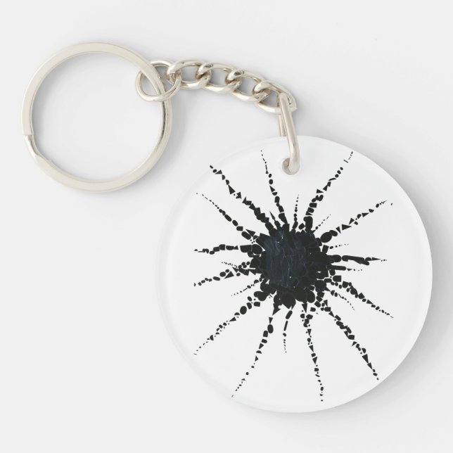 Abstract in Tape & Letterforms 3 Key Ring (Front)