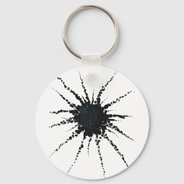 Abstract in Tape & Letterforms 3 Key Ring (Front)