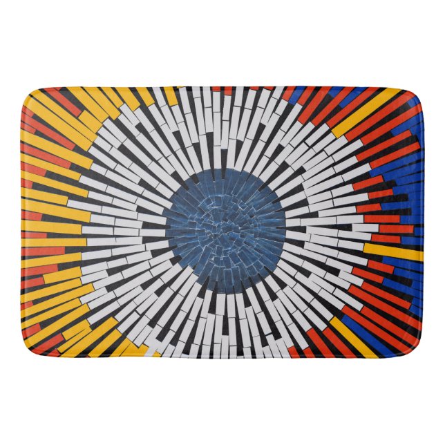 Abstract in Tape—Starburst Bath Mat (Front)