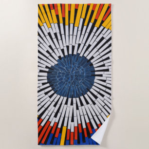 Abstract in Tape—Starburst Beach Towel