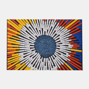 Abstract in Tape—Starburst Doormat