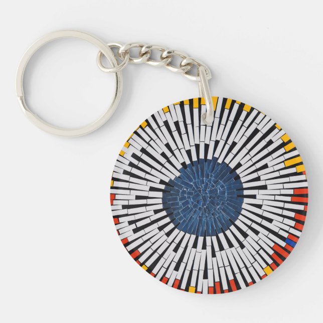 Abstract in Tape—Starburst Key Ring (Front)
