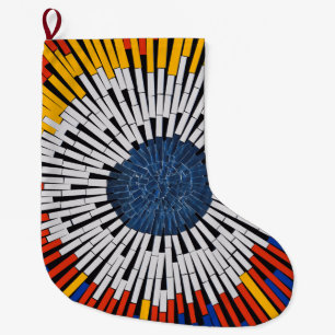 Abstract in Tape—Starburst Large Christmas Stocking
