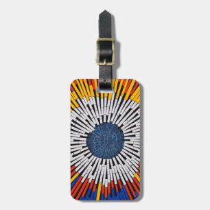 Abstract in Tape—Starburst Luggage Tag
