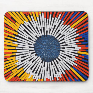 Abstract in Tape—Starburst Mouse Pad