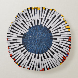 Abstract in Tape—Starburst Round Cushion