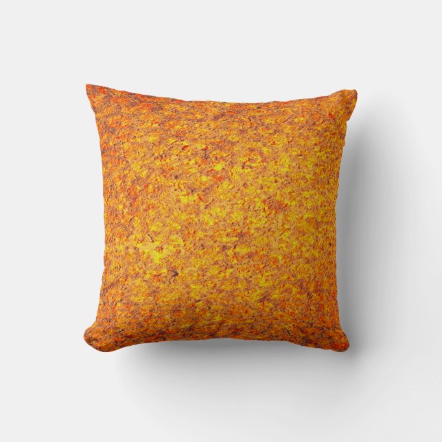 Abstract in warm colours painting cushion (Front)