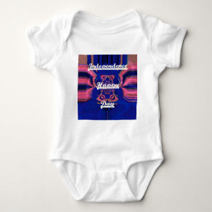 Abstract Independence Day Celebration Art Baby Bodysuit