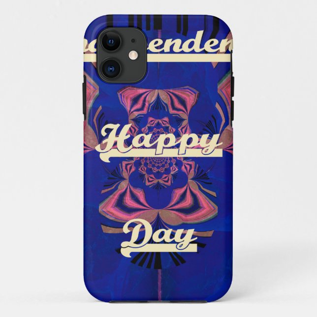 Abstract Independence Day Celebration Art Case-Mate iPhone Case (Back)
