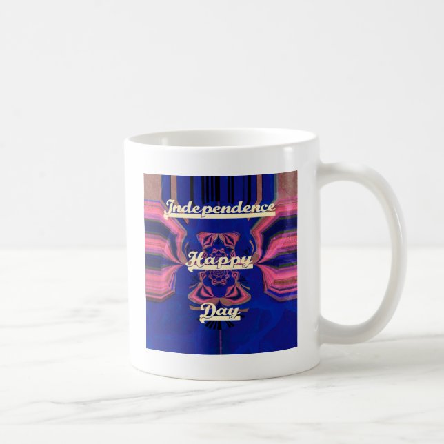 Abstract Independence Day Celebration Art Coffee Mug (Right)