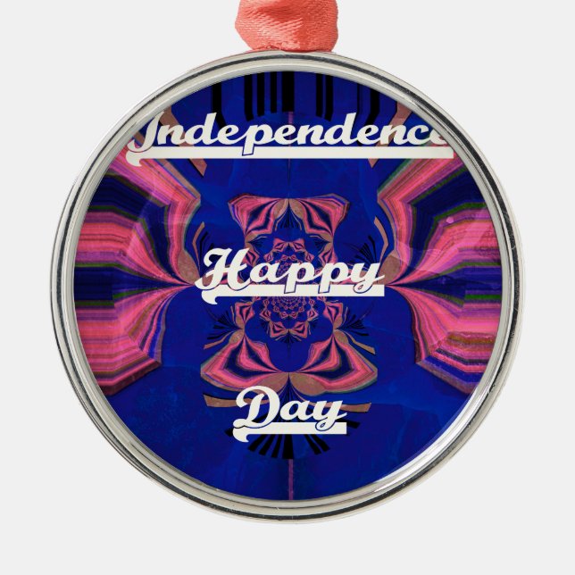 Abstract Independence Day Celebration Art Metal Tree Decoration (Front)