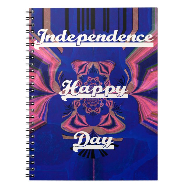Abstract Independence Day Celebration Art Notebook (Front)