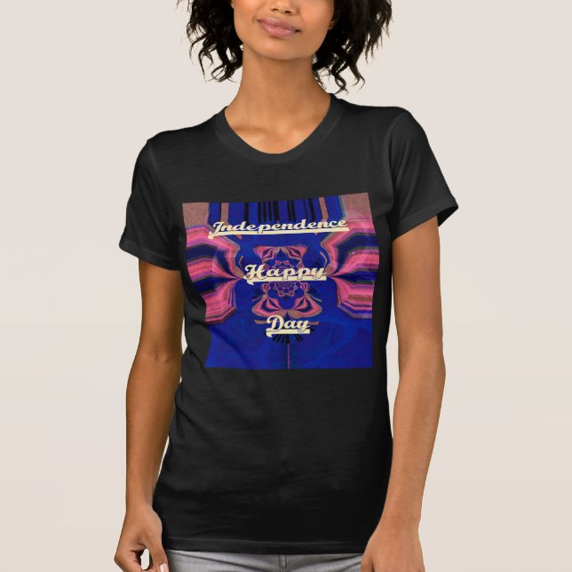 Abstract Independence Day Celebration Art T-Shirt (Front)