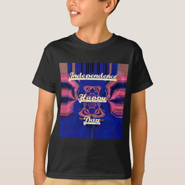 Abstract Independence Day Celebration Art T-Shirt (Front)