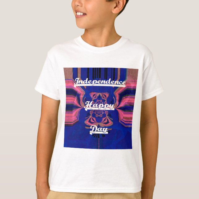 Abstract Independence Day Celebration Art T-Shirt (Front)