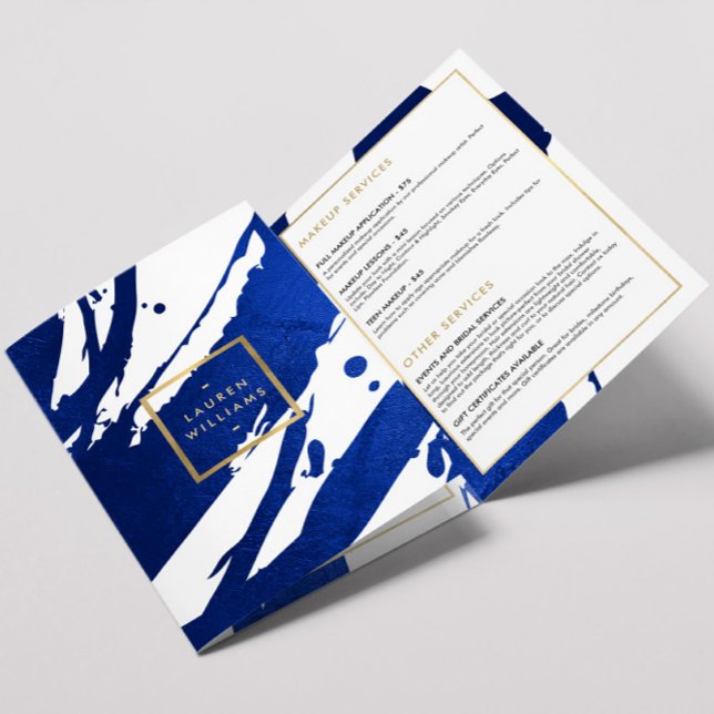 Abstract Indigo Blue Brushstrokes Brochure (Creator Uploaded)