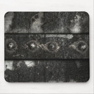 Abstract Industrial Nuts & Bolts B&W Mouse Pad