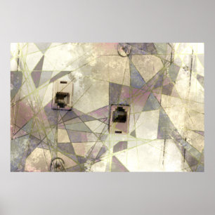 Abstract Industrial Vintage Phone Jack Print