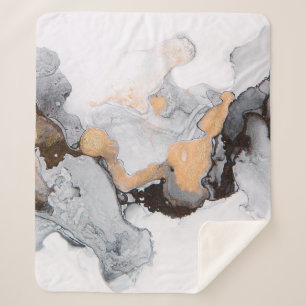 Abstract ink and acrylic background. Trend 2018. L Sherpa Blanket