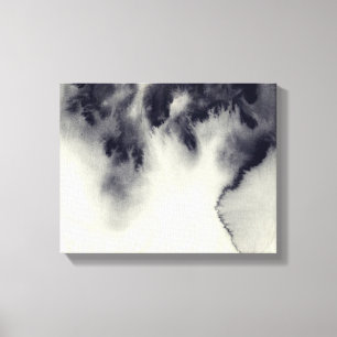 Abstract ink painting on grunge paper texture. canvas print
