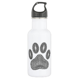 Abstract Ink Paw Print 532 Ml Water Bottle
