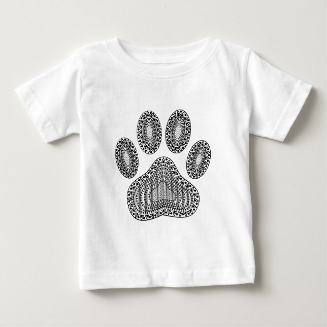 Abstract Ink Paw Print Baby T-Shirt (Front)