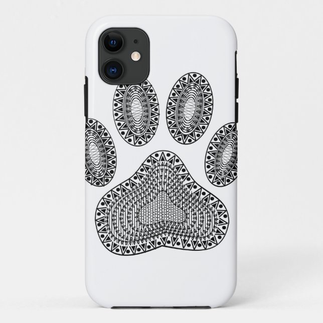 Abstract Ink Paw Print Case-Mate iPhone Case (Back)