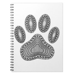 Abstract Ink Paw Print Notebook