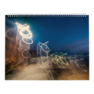 Abstract Intentional Camera Movement Night Light T Calendar