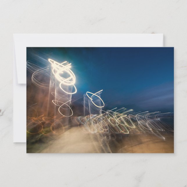 Abstract Intentional Camera Movement Night Light T Holiday Card (Front)
