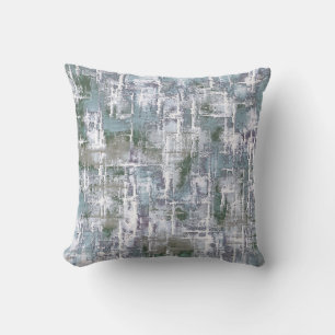 Abstract Intersections Blue Grey White Cushion