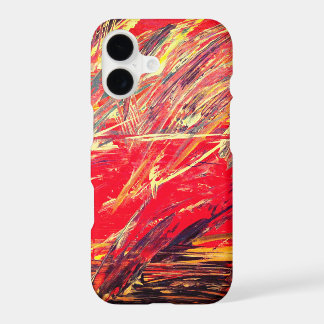 Abstract Iphone Case - Red Feather Blast
