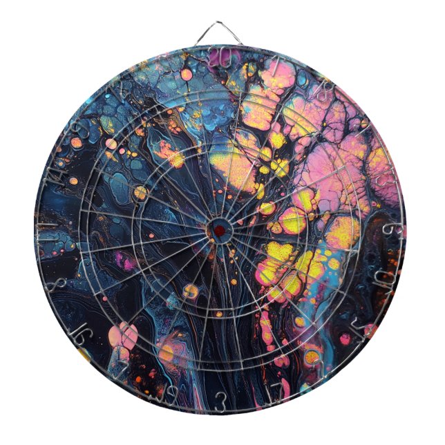 Abstract Iridescent Art Dartboard (Front)