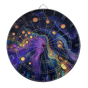 Abstract Iridescent Art Dartboard