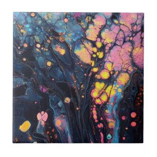 Abstract Iridescent Art Tile