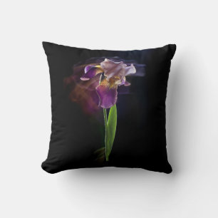 Abstract Iris Flower – Elegant Floral Art Cushion