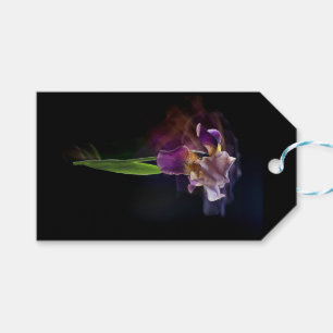 Abstract Iris Flower – Elegant Floral Art Gift Tags