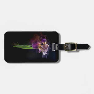 Abstract Iris Flower – Elegant Floral Art Luggage Tag