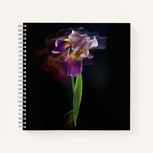 Abstract Iris Flower – Elegant Floral Art Notebook