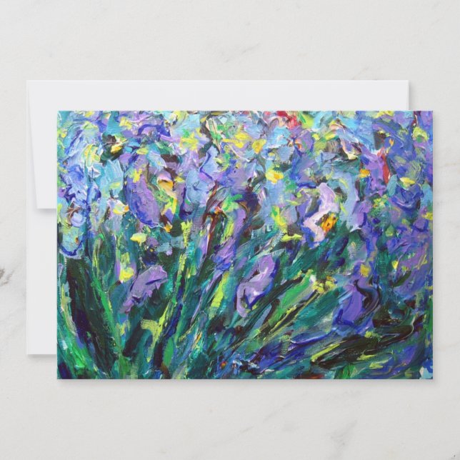 Abstract "Irises" Invitation (Front)